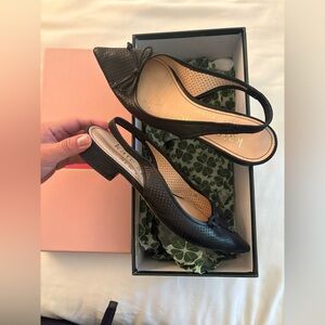 Kate Spade black pointy flats